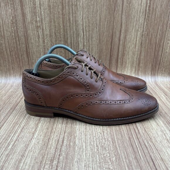 Cole Haan Mens 8 M Grand OS Cambridge Wingtip Oxford Leather Shoes C12915 - Picture 1 of 9